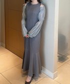 【ジュノア/JUNOAH】のシアーボリュームスリーブワンピース グレー|ID: prp329100004550117 ipo3291000000032590487