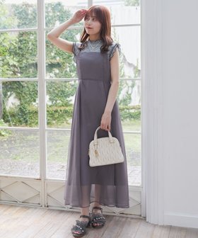 【マジェスティック レゴン/MAJESTIC LEGON】のシアーレディキャミワンピ 人気、トレンドファッション・服の通販 founy(ファニー) ファッション Fashion レディースファッション WOMEN ワンピース Dress キャミワンピース No Sleeve Dresses トレンド Trend フィット Fit ラップ Wrap |ID:prp329100004550133