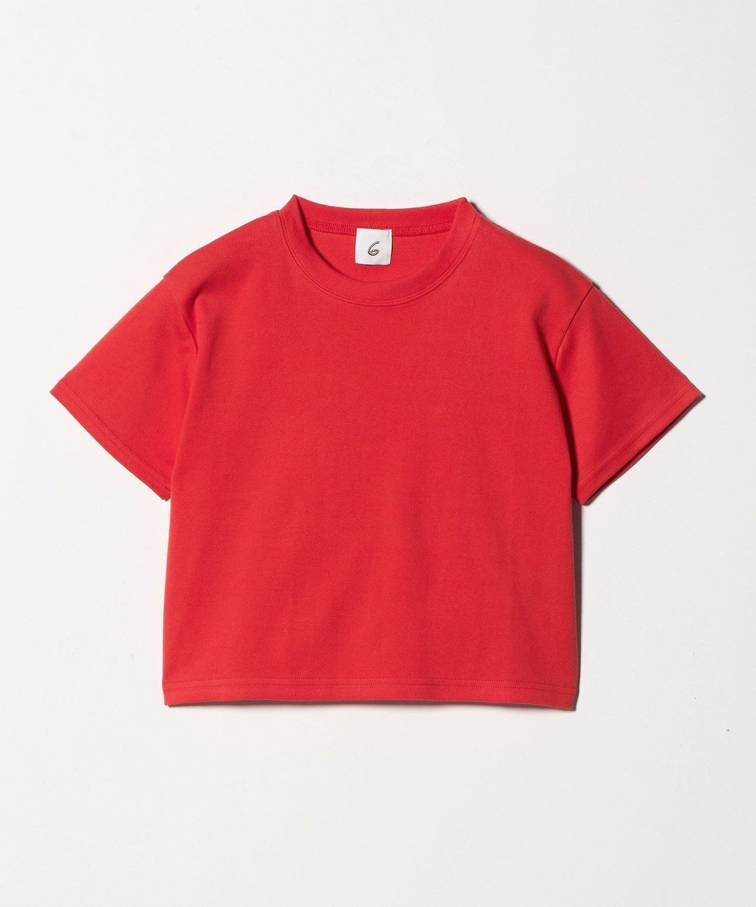 【ビューティ&ユース ユナイテッドアローズ/BEAUTY&YOUTH / UNITED ARROWS】の6(ROKU) コットン クロップド Tシャツ インテリア・キッズ・メンズ・レディースファッション・服の通販 founy(ファニー) 　ファッション　Fashion　レディースファッション　Fashion for Women　トップス・カットソー　Cut & Sew Tops　シャツ・ブラウス・オフィスカジュアル　Elegant Blouses & Button-Ups　ロングTシャツ・Tシャツ　Longline T-Shirts & Tees　クロップド　Cropped, Short Length　RED|ID: prp329100004550176 ipo3291000000033642111