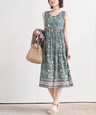 【アールピーエス/rps】のレーヨンプリントワンピース 人気、トレンドファッション・服の通販 founy(ファニー) ファッション Fashion レディースファッション Fashion for Women ワンピース Dresses おすすめ Recommended / Our Picks エスニック Ethnic Style ギャザー Gathered, Ruffled ダウン Down, Puffer プリント Print, Printed Pattern ミドル Middle Length, Mid Height リゾート Resort, Vacation Style リボン Ribbon, Bow ワンポイント One Point, Statement Accent 再入荷 Restock / Back in Stock 夏 Summer thumbnail グリーン|ID: prp329100004550188 ipo3291000000033193050