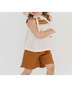 【モイモルン/moimoln / KIDS】の【セットアップ】ベニーノースリーブブラウス パンツ 人気、トレンドファッション・服の通販 founy(ファニー) ファッション Fashion キッズファッション KIDS ボトムス Bottoms/Kids おすすめ Recommend キャミソール Camisole スクエア Square セットアップ Set Up ビンテージ Vintage フラワー Flower フリル Frills リネン Linen |ID:prp329100004550295