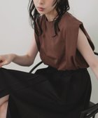 【リアン/Lian】のショルダータックトップス ブラウン|ID: prp329100004550299 ipo3291000000033800914