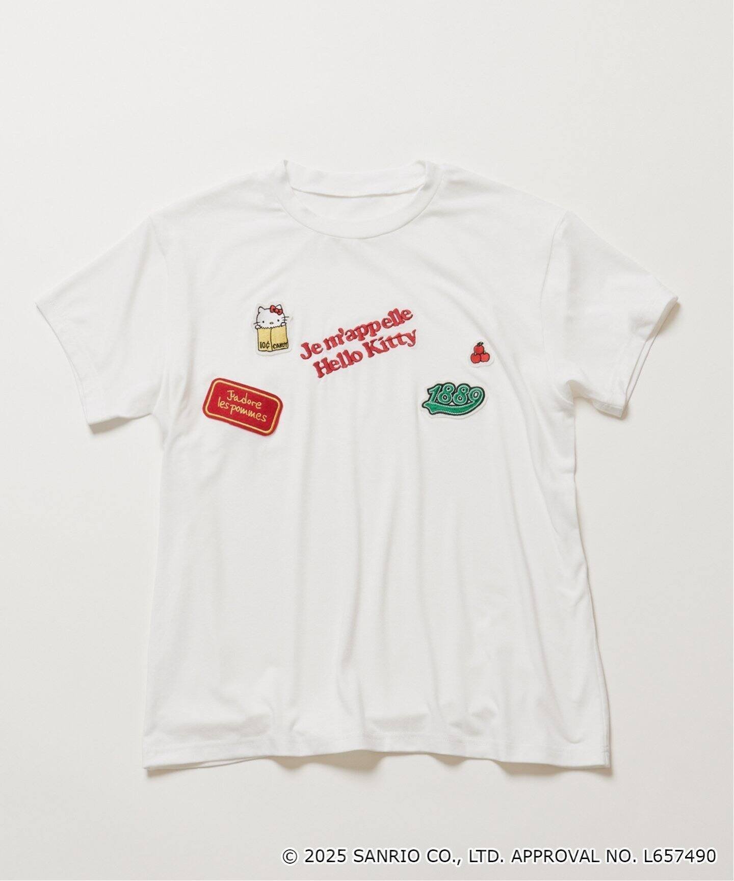 【スローブ イエナ/SLOBE IENA】の《一部店舗・WEB限定》Hello Kitty ワッペンTEE インテリア・キッズ・メンズ・レディースファッション・服の通販 founy(ファニー) 　ファッション　Fashion　レディースファッション　WOMEN　2025年　2025　2025春夏・S/S　Ss,Spring/Summer,2025　イラスト　Illustration　スペシャル　Special　チャーム　Charm　バンダナ　Bandana　フレンチ　French　ラバー　Rubber　リメイク　Remake　巾着　Purse　ナチュラル|ID: prp329100004550328 ipo3291000000032158760