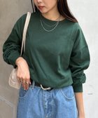 【チャオパニックティピー/CIAOPANIC TYPY】の【洗ってもよれにくい】ユニセックスオーバーサイズスウェtee グリーン|ID: prp329100004550335 ipo3291000000034456139