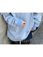 【チャオパニックティピー/CIAOPANIC TYPY】の【洗ってもよれにくい】ユニセックスオーバーサイズスウェtee サックスブルー|ID: prp329100004550335 ipo3291000000034456147