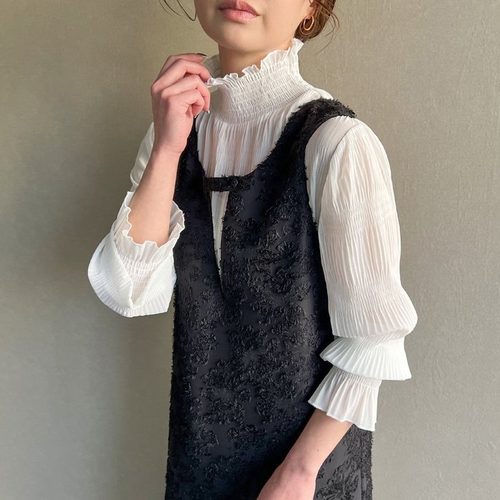 【ジュノア/JUNOAH】のシャギージャガードベストワンピース インテリア・キッズ・メンズ・レディースファッション・服の通販 founy(ファニー) https://founy.com/ ファッション Fashion レディースファッション Ladies' Fashion Online アウター Coat Outerwear |ID: prp329100004550341 ipo3291000000032676932