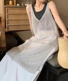 【アイモハ/aimoha】のaimoha -select-/透かし編みキャミソールニットワンピース 人気、トレンドファッション・服の通販 founy(ファニー) ファッション Fashion レディースファッション Fashion for Women ワンピース Dresses ニットワンピース Knit Dresses おすすめ Recommended / Our Picks インナー Innerwear キャミワンピース Cami Dress, Slip Dress ビーチ Beach, Seaside フォルム Silhouette, Form ラップ Wrap, Wrap Design リゾート Resort, Vacation Style 夏 Summer 水着 Swimsuit, Swimwear 透かし Cut-Out, Lacework thumbnail ライトグレー|ID: prp329100004550379 ipo3291000000032727556