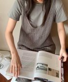 【アイモハ/aimoha】のaimoha -select-/透かし編みキャミソールニットワンピース 人気、トレンドファッション・服の通販 founy(ファニー) ファッション Fashion レディースファッション Fashion for Women ワンピース Dresses ニットワンピース Knit Dresses おすすめ Recommended / Our Picks インナー Innerwear キャミワンピース Cami Dress, Slip Dress ビーチ Beach, Seaside フォルム Silhouette, Form ラップ Wrap, Wrap Design リゾート Resort, Vacation Style 夏 Summer 水着 Swimsuit, Swimwear 透かし Cut-Out, Lacework thumbnail ダークグレー|ID: prp329100004550379 ipo3291000000032727560