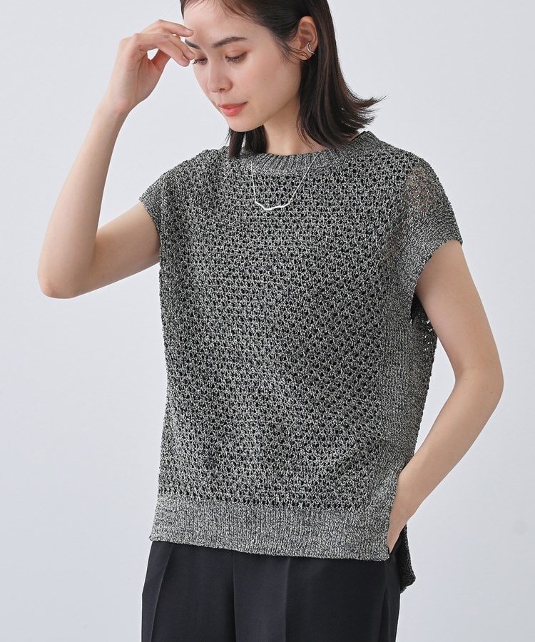 【インディヴィ/INDIVI】の【ファンシー素材】透かし柄ニットベスト 人気、トレンドファッション・服の通販 founy(ファニー) 　ファッション　Fashion　レディースファッション　WOMEN　アウター　Coat Outerwear　トップス・カットソー　Tops/Tshirt　ニット　Knit Tops　ベスト/ジレ　Gilets/Vests　イタリア　Italy　インナー　Inner　コレクション　Collection　スリット　Slit　透かし　Watermark　ノースリーブ　No Sleeve　バランス　Balance　ベスト　Vest　おすすめ　Recommend　夏　Summer　2025年　2025　2025春夏・S/S　Ss,Spring/Summer,2025　 other-1|ID: prp329100004550384 ipo3291000000032159181