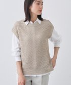 【インディヴィ/INDIVI】の【ファンシー素材】透かし柄ニットベスト 人気、トレンドファッション・服の通販 founy(ファニー) ファッション Fashion レディースファッション WOMEN アウター Coat Outerwear トップス・カットソー Tops/Tshirt ニット Knit Tops ベスト/ジレ Gilets/Vests イタリア Italy インナー Inner コレクション Collection スリット Slit 透かし Watermark ノースリーブ No Sleeve バランス Balance ベスト Vest おすすめ Recommend 夏 Summer 2025年 2025 2025春夏・S/S Ss,Spring/Summer,2025 thumbnail ベージュ|ID: prp329100004550384 ipo3291000000032159186