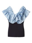 【リリーブラウン/Lily Brown】のデコラティブオフショルニットトップス 人気、トレンドファッション・服の通販 founy(ファニー) ファッション Fashion レディースファッション Fashion for Women トップス・カットソー Cut & Sew Tops ニット Knit Tops & Sweaters ギャザー Gathered, Ruffled シアー Sheer, See-Through デコルテ Décolleté, Neckline フリル Frill, Ruffle 夏 Summer thumbnail NVY[089]|ID: prp329100004550388 ipo3291000000032972700