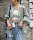 【チャオパニックティピー/CIAOPANIC TYPY】の【累計販売数1万枚突破】シアーバンドカラーシャツ グリーン|ID: prp329100004550447 ipo3291000000032611651