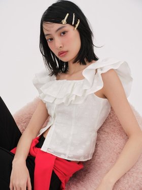 【スナイデル/SNIDEL】 【BOUQUET OF JOY】フラワージャガードブラウス人気、トレンドファッション・服の通販 founy(ファニー) ファッション Fashion レディースファッション Fashion for Women トップス・カットソー Cut & Sew Tops シャツ・ブラウス・オフィスカジュアル Elegant Blouses & Button-Ups 春 Spring ショルダー Shoulder, Shoulder Strap スクエア Square, Square Shape デコルテ Décolleté, Neckline パープル Purple, Violet フラワー Flower, Floral フリル Frill, Ruffle ミックス Mix, Mixed Style モチーフ Motif, Design Theme リボン Ribbon, Bow リュクス Luxury, Elegant, High-End, Chic |ID:prp329100004550466