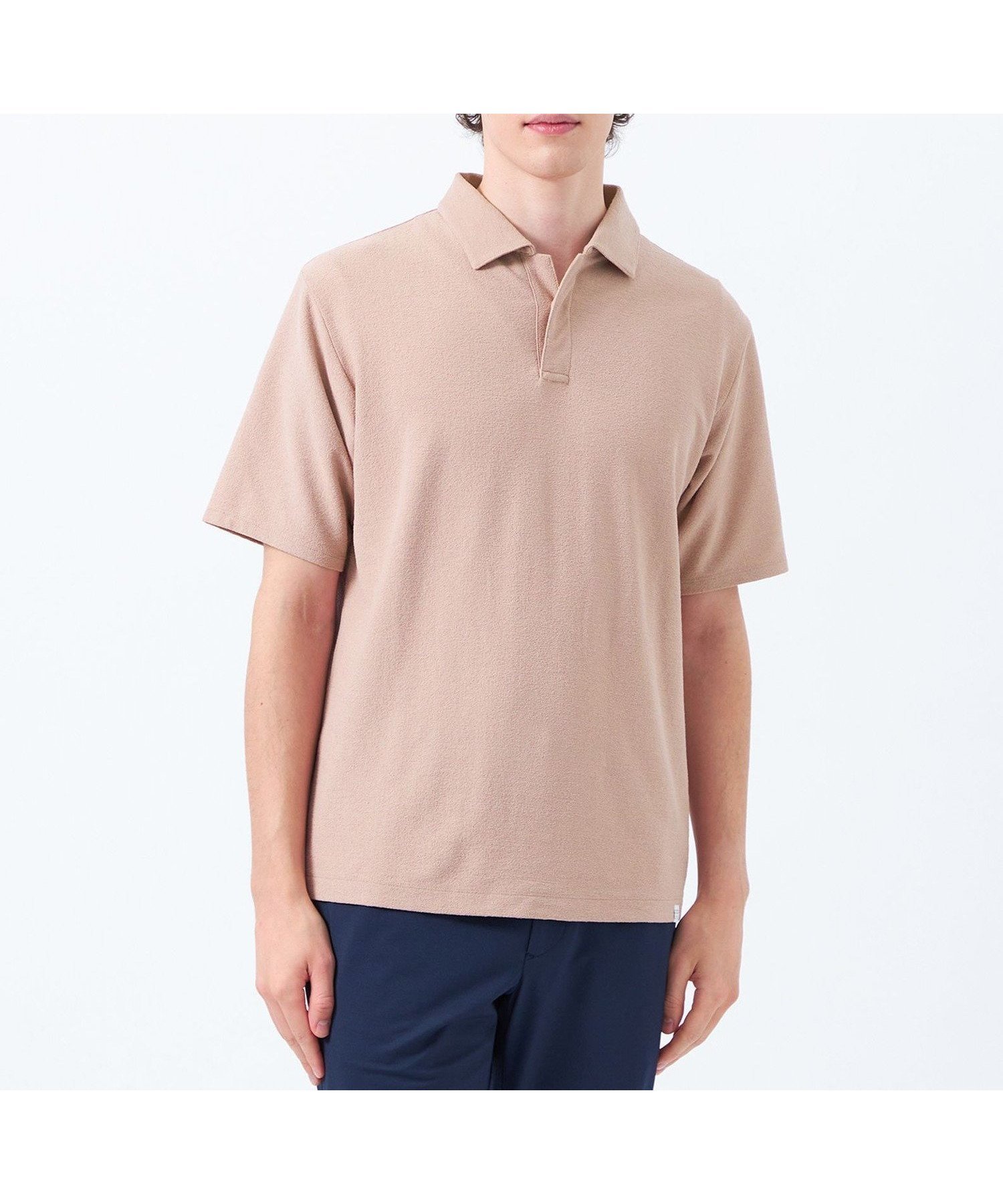 【マッキントッシュ フィロソフィー/MACKINTOSH PHILOSOPHY / MEN】のパイル調ドライミックス スキッパーポロ インテリア・キッズ・メンズ・レディースファッション・服の通販 founy(ファニー) 　ファッション　Fashion　メンズファッション　MEN　おすすめ　Recommend　ショート　Short　スキッパー　Skipper　ストレッチ　Stretch　ポロシャツ　Polo Shirt　ミックス　Mix　吸水　Water Absorption　夏　Summer　春　Spring　ピンク|ID: prp329100004550538 ipo3291000000032160390