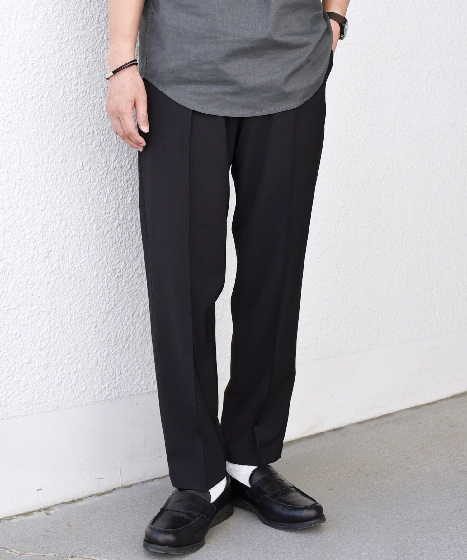 【シップス/SHIPS / MEN】のSHIPS any 吸水速乾 Rapidry クリース アンクル テーパード イージーパンツ(セットアップ対応) インテリア・キッズ・メンズ・レディースファッション・服の通販 founy(ファニー) 　ファッション　Fashion　メンズファッション　Fashion for Men　ボトムス　Bottoms　アンクル　Ankle-Length Design　春　Spring　吸水　Absorbent, Quick-Dry　軽量　Lightweight, Ultra Light　ジャケット　Jacket, Outerwear　スピンドル　Spindle, Drawcord　セットアップ　Set-Up, Coordinated Outfit　テーパード　Tapered, Tapered Pants　フィット　Fit, Slim Fit　フロント　Front, Front Design　ポロシャツ　Polo Shirt, Collared Tee　リラックス　Relax, Relaxed Fit　S/S・春夏　SS, Spring/Summer, Warm Season　夏　Summer　ブラック|ID: prp329100004550600 ipo3291000000033550531