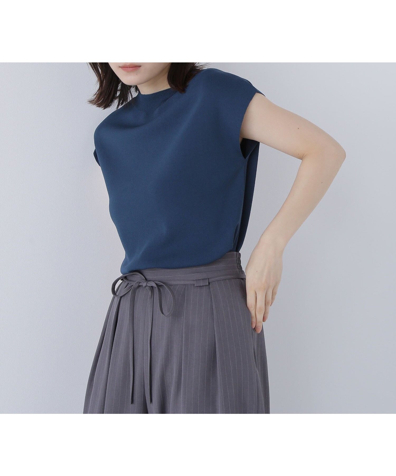 【ナチュラル ビューティー ベーシック/NATURAL BEAUTY BASIC】の総針ベーシックシリーズ モックネックニット インテリア・キッズ・メンズ・レディースファッション・服の通販 founy(ファニー) 　ファッション　Fashion　レディースファッション　Fashion for Women　トップス・カットソー　Cut & Sew Tops　ニット　Knit Tops & Sweaters　スリーブ　Sleeve, Long Sleeve / Short Sleeve　トレンド　Trend, Trending Now　フレンチ　French, French Style　ベーシック　Basic, Essential　定番　Standard, Basic Item　ダークグリーン1|ID: prp329100004550607 ipo3291000000033588440