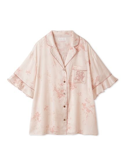 【スナイデル ホーム/SNIDEL HOME】の【Luxshine】【接触冷感】プリント開襟シャツ インテリア・キッズ・メンズ・レディースファッション・服の通販 founy(ファニー) 　ファッション　Fashion　レディースファッション　Ladies' Fashion Online　トップス・カットソー　Tops/Tshirt　シャツ/ブラウス　Shirts/Blouses　おすすめ　Recommend　ドレープ　Drape　パイピング　Piping　フラワー　Flower　フリル　Frills　プリント　Print　リュクス　Luxe　ロング　Long　エレガント 上品　Elegant　吸水　Water Absorption　LPNK[061]|ID: prp329100004550710 ipo3291000000032692158