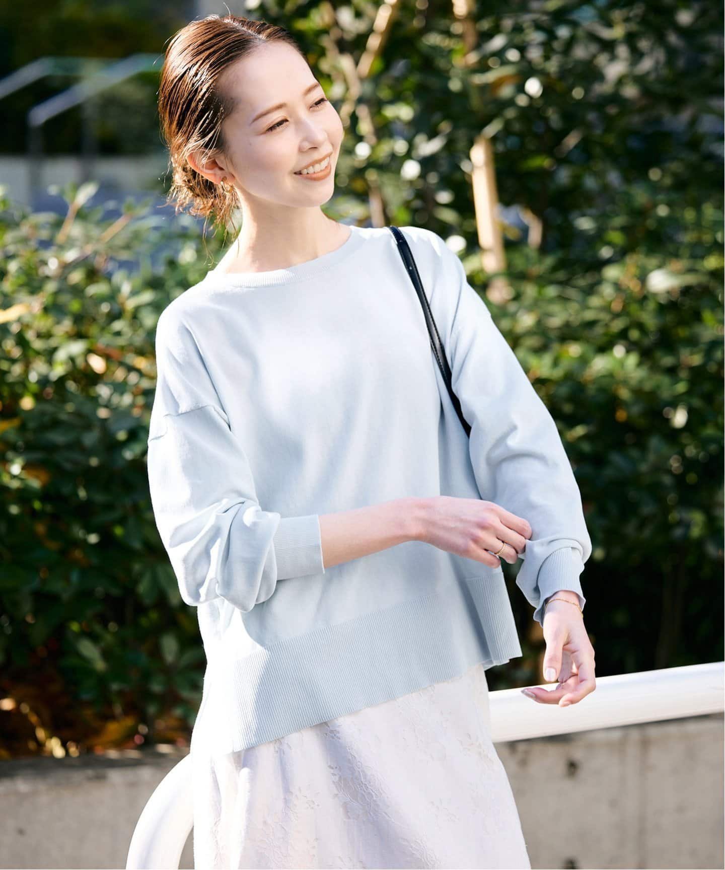 【スローブ イエナ/SLOBE IENA】の《接触冷感/UV機能》FROSTYCOTTONクループルオーバー インテリア・キッズ・メンズ・レディースファッション・服の通販 founy(ファニー) 　ファッション　Fashion　レディースファッション　Ladies' Fashion Online　トップス・カットソー　Tops/Tshirt　プルオーバー　Pullover　2025年　2025　2025春夏・S/S　Ss,Spring/Summer,2025　夏　Summer　抗菌　Antibacterial　春　Spring　S/S・春夏　Ss・Spring/Summer　サックスブルー|ID: prp329100004550717 ipo3291000000032609786