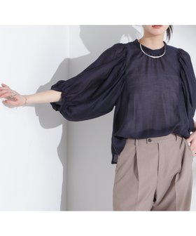 【ナノ ユニバース/nano universe】のリネン混シアーボリュームスリーブブラウス 人気、トレンドファッション・服の通販 founy(ファニー) ファッション Fashion レディースファッション WOMEN トップス・カットソー Tops/Tshirt シャツ/ブラウス Shirts/Blouses ボリュームスリーブ / フリル袖 Volume Sleeve ウォッシャブル Washable ギャザー Gather シアー Sheer ジャケット Jacket スタンド Stand スラックス Slacks スリーブ Sleeve デニム Denim バランス Balance フォルム Form ボトム Bottom リネン Linen ワイド Wide エレガント 上品 Elegant 2025年 2025 2025春夏・S/S Ss,Spring/Summer,2025 |ID:prp329100004550726