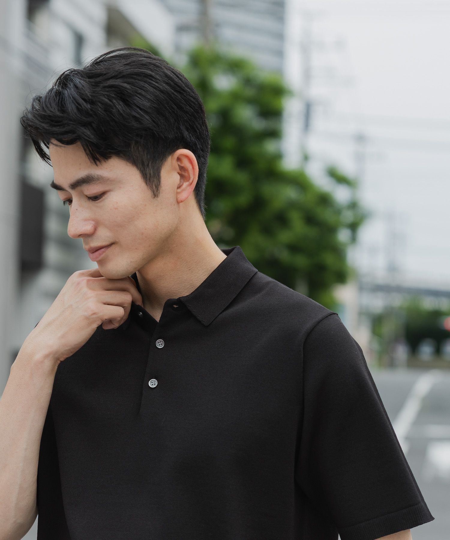 【グローバルワーク/GLOBAL WORK / MEN】のアンチピリングハイゲージニット/ポロ/半袖/287553 インテリア・キッズ・メンズ・レディースファッション・服の通販 founy(ファニー) 　ファッション　Fashion　メンズファッション　Fashion for Men　スラックス　Slacks, Dress Pants　スーツ　Suit, Formalwear　半袖　Short Sleeve, Half Sleeve　ブラック09|ID: prp329100004550738 ipo3291000000033031274