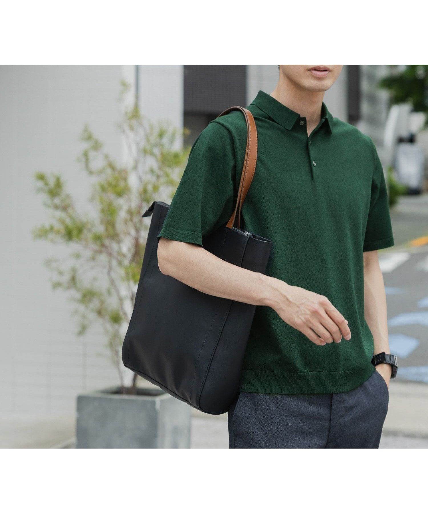 【グローバルワーク/GLOBAL WORK / MEN】のアンチピリングハイゲージニット/ポロ/半袖/287553 インテリア・キッズ・メンズ・レディースファッション・服の通販 founy(ファニー) 　ファッション　Fashion　メンズファッション　Fashion for Men　スラックス　Slacks, Dress Pants　スーツ　Suit, Formalwear　半袖　Short Sleeve, Half Sleeve　グリーン78|ID: prp329100004550738 ipo3291000000033031276