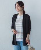 【ロートレ アモン/LAUTRE AMONT】の【WEB限定】ひやさらシワレス着流しカーディガン≪洗濯機で洗える≫ ブラック|ID: prp329100004550741 ipo3291000000032744012