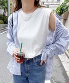 【その他のブランド/Other】のコットン 天竺 ノースリーブ トップス オフホワイト|ID: prp329100004550750 ipo3291000000032644484