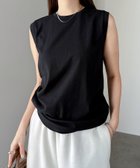 【その他のブランド/Other】のコットン 天竺 ノースリーブ トップス ブラック|ID: prp329100004550750 ipo3291000000032644485