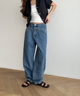 【キャナルジーン/CANAL JEAN】のEl mar ヨークデニムパンツ 人気、トレンドファッション・服の通販 founy(ファニー) ファッション Fashion レディースファッション WOMEN パンツ Pants デニムパンツ Denim Pants おすすめ Recommend シンプル Simple ストレッチ Stretch タンク Tank デニム Denim フロント Front ポケット Pocket ルーズ Loose |ID:prp329100004550776