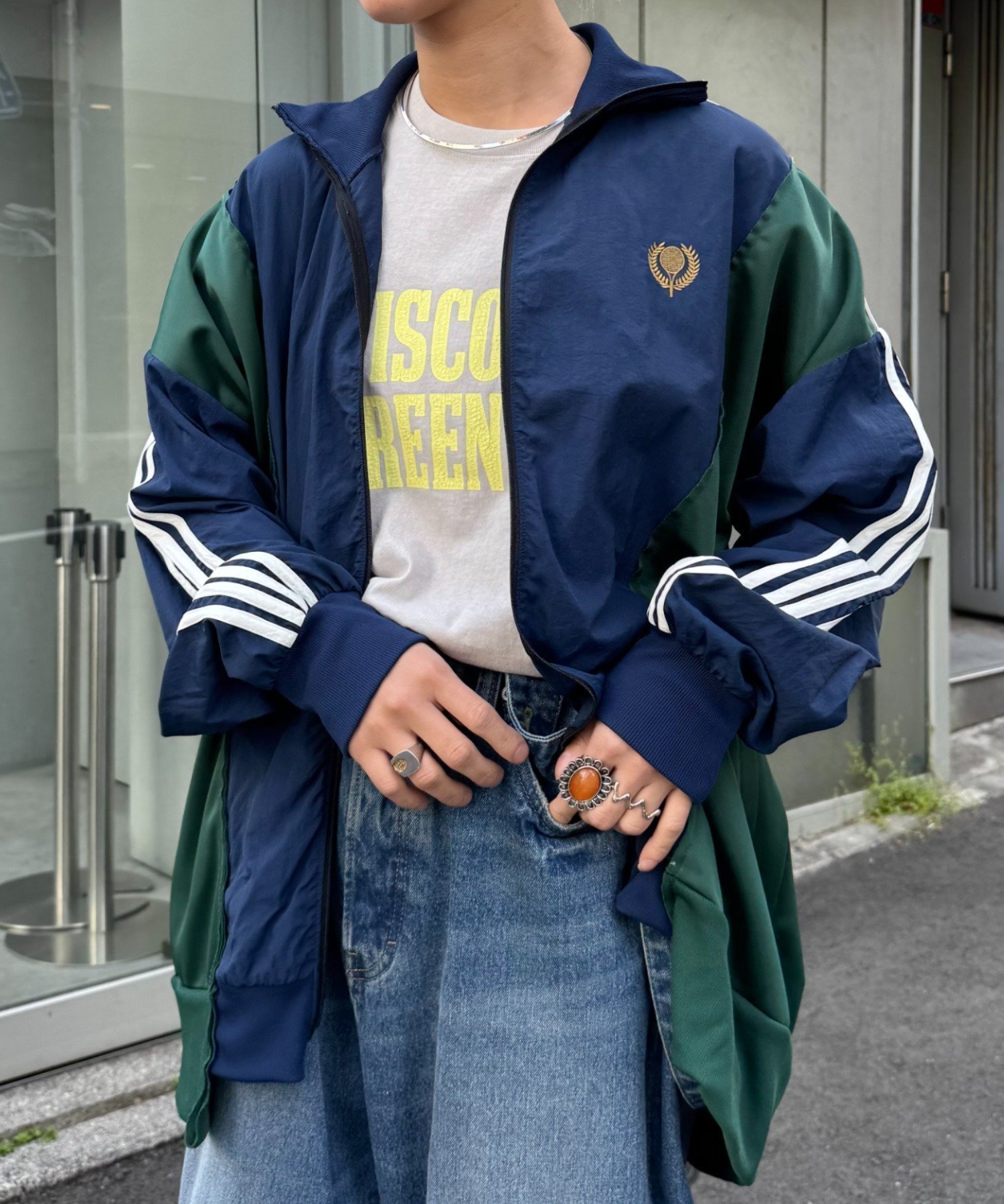 【チャオパニックティピー/CIAOPANIC TYPY】の【etsinta】リメイクジャージトラックジャケット インテリア・キッズ・メンズ・レディースファッション・服の通販 founy(ファニー) 　ファッション　Fashion　レディースファッション　WOMEN　アウター　Coat Outerwear　ジャケット　Jackets　キャミワンピース　Cami Dress　ジャケット　Jacket　デニム　Denim　トレンド　Trend　ハーフ　Half　ビッグ　Big　リメイク　Remake　おすすめ　Recommend　ネイビー|ID: prp329100004550777 ipo3291000000032162399