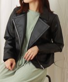 【リベルモア/libelle more】のエコレザーライダースジャケット 人気、トレンドファッション・服の通販 founy(ファニー) ファッション Fashion レディースファッション Fashion for Women アウター Coat / Outerwear Collection レディースジャケット・軽アウター Jackets ライダースジャケット / レザースタイル Riders Jackets & Biker Style なめらか Smooth, Silky Texture コンパクト Compact, Small Size バランス Balance, Style Balance ポケット Pocket, Pocket Detail ライダース Riders ライダースジャケット Riders, Biker Jacket 定番 Standard, Basic Item thumbnail ブラック|ID: prp329100004550797 ipo3291000000033567568