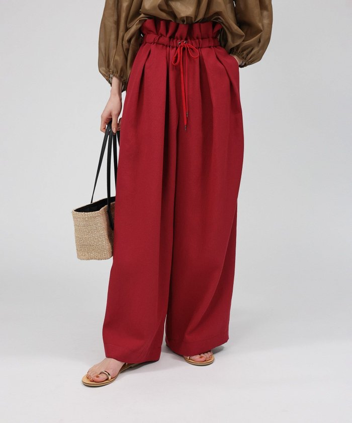 【バビロン/BABYLONE / KIDS】のドロストワイドパンツ インテリア・キッズ・メンズ・レディースファッション・服の通販 founy(ファニー) https://founy.com/ ファッション Fashion キッズファッション Fashion for Kids ボトムス Bottoms ギャザー Gathered, Ruffled コンパクト Compact, Small Size シンプル Simple, Minimal フェミニン Feminine, Girly ベーシック Basic, Essential ボトム Bottoms, Lower Wear ワイド Wide, Wide Fit 再入荷 Restock / Back in Stock 夏 Summer |ID: prp329100004550825 ipo3291000000032702706