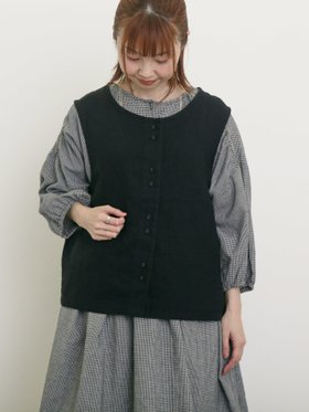 【サマンサモスモス/Samansa Mos2】の【Cross*Linen】並びボタンベスト 人気、トレンドファッション・服の通販 founy(ファニー) ファッション Fashion レディースファッション WOMEN アウター Coat Outerwear トップス・カットソー Tops/Tshirt ベスト/ジレ Gilets/Vests シンプル Simple ベスト Vest リネン Linen |ID:prp329100004550831