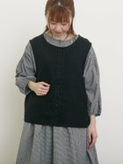 【サマンサモスモス/Samansa Mos2】の【Cross*Linen】並びボタンベスト 人気、トレンドファッション・服の通販 founy(ファニー) ファッション Fashion レディースファッション WOMEN アウター Coat Outerwear トップス・カットソー Tops/Tshirt ベスト/ジレ Gilets/Vests シンプル Simple ベスト Vest リネン Linen thumbnail ブラック|ID: prp329100004550831 ipo3291000000032362611