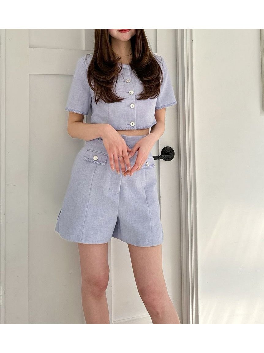 【スナイデル/SNIDEL】のサマーツイードショートパンツ インテリア・キッズ・メンズ・レディースファッション・服の通販 founy(ファニー) 　ファッション　Fashion　レディースファッション　Fashion for Women　パンツ　Pants & Trousers　ショートパンツ・ハーフパンツ　High-Waisted & Relaxed Shorts　おすすめ　Recommended / Our Picks　クロップド　Cropped, Short Length　サマー　Summer, Summer Style　ショート　Short, Short Length　シルバー　Silver, Metallic Silver　ジャケット　Jacket, Outerwear　ツイード　Twill, Twill Weave　フロント　Front, Front Design　ベーシック　Basic, Essential　ポケット　Pocket, Pocket Detail　ラベンダー　Lavender　エレガント 上品　Elegant　LAV[071]|ID: prp329100004550836 ipo3291000000032611375