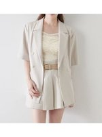 【スナイデル/SNIDEL】のハーフスリーブジャケット 人気、トレンドファッション・服の通販 founy(ファニー) ファッション Fashion レディースファッション WOMEN アウター Coat Outerwear ジャケット Jackets キャミソール Camisole クラシカル Classical ストレート Straight ダブル Double チェック Check フェミニン Feminine ポケット Pocket 楽ちん Easy おすすめ Recommend 夏 Summer |ID:prp329100004550850