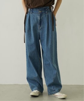 【ミルクフェド/MILKFED.】のTUCK DENIM PANTS MILKFED. 人気、トレンドファッション・服の通販 founy(ファニー) ファッション Fashion レディースファッション WOMEN パンツ Pants デニムパンツ Denim Pants デニム Denim フェミニン Feminine フロント Front ラウンド Round ルーズ Loose |ID:prp329100004550869
