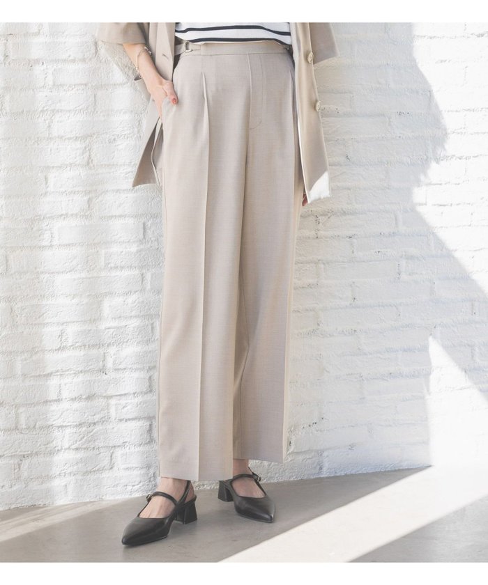 【グローバルワーク/GLOBAL WORK】のお手入れラクラクセットアップ/ストレートパンツ/290030 インテリア・キッズ・メンズ・レディースファッション・服の通販 founy(ファニー) https://founy.com/ ファッション Fashion レディースファッション Ladies' Fashion Online セットアップ Setup パンツ Pants ジャケット Jacket ストレッチ Stretch ストレート Straight セットアップ Set Up センター Center フロント Front ワイド Wide 半袖 Short Sleeve 楽ちん Easy |ID: prp329100004550880 ipo3291000000032611267