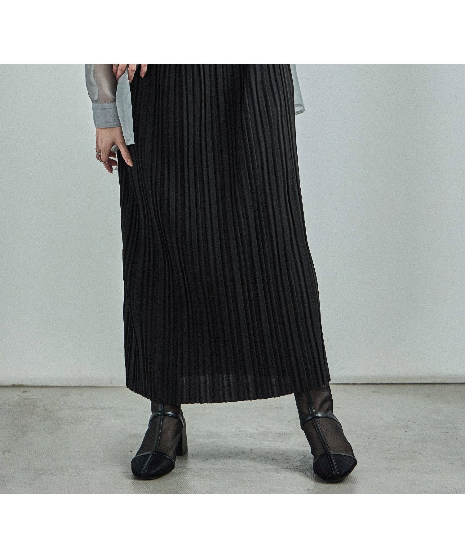 【その他のブランド/Other】のプリーツロングスカート インテリア・キッズ・メンズ・レディースファッション・服の通販 founy(ファニー) 　ファッション　Fashion　レディースファッション　Fashion for Women　スカート　Skirts　ロングスカート　Long Skirts / Maxi & Midi Skirts　シンプル　Simple, Minimal　タイトスカート　Pencil Skirt, Tight Skirt　プリーツ　Pleats, Pleated　ベーシック　Basic, Essential　ペンシル　Pencil, Pencil Skirt　ポケット　Pocket, Pocket Detail　ロング　Long, Long-Length　定番　Standard, Basic Item　ビジネス 仕事 通勤　Business / Work / Commuting　ブラック|ID: prp329100004551697 ipo3291000000032655341