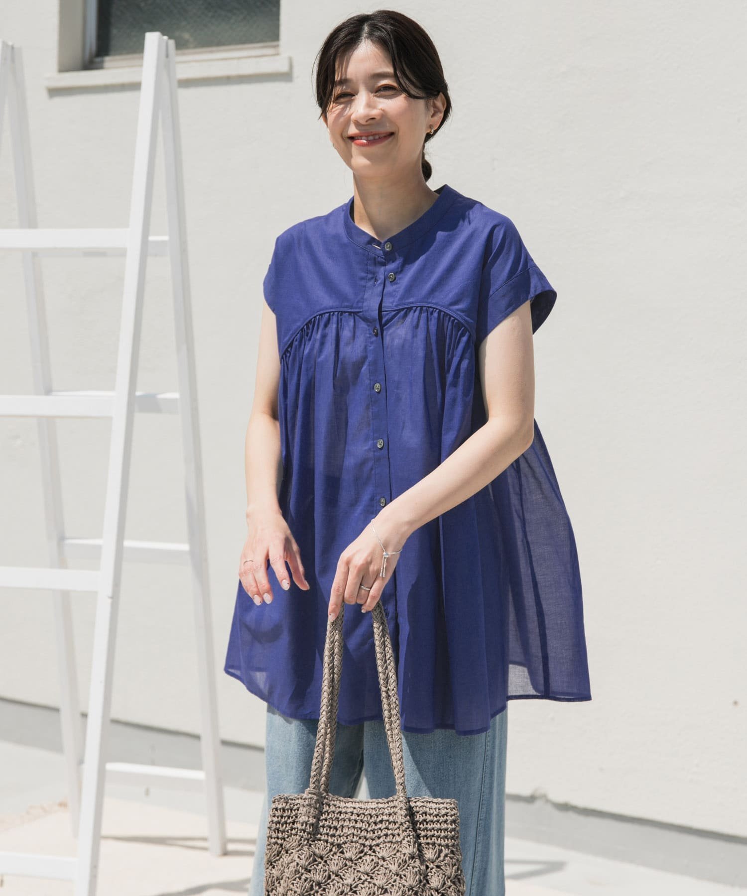【アーバンリサーチ ドアーズ/URBAN RESEARCH DOORS】の『UR TECH』ボイルギャザーフレンチブラウス インテリア・キッズ・メンズ・レディースファッション・服の通販 founy(ファニー) 　ファッション　Fashion　レディースファッション　Ladies' Fashion Online　トップス・カットソー　Tops/Tshirt　シャツ/ブラウス　Shirts/Blouses　2025年　2025　2025春夏・S/S　Ss,Spring/Summer,2025　ギャザー　Gather　スリーブ　Sleeve　フレンチ　French　切替　Switching　夏　Summer　抗菌　Antibacterial　S/S・春夏　Ss・Spring/Summer　ROYAL|ID: prp329100004551717 ipo3291000000032605329