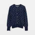 【エリオポール/heliopole】のRANDOM DOT2WAY KNIT CREW NECK 人気、トレンドファッション・服の通販 founy(ファニー) ファッション Fashion レディースファッション WOMEN トップス・カットソー Tops/Tshirt ニット Knit Tops カーディガン Cardigan ストレッチ Stretch ドット Dot thumbnail ネイビー|ID: prp329100004551831 ipo3291000000032170650