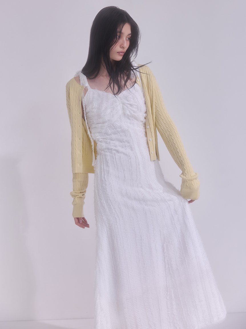 【フレイ アイディー/FRAY I.D】の【WEB限定カラー】フリンジキャミワンピース 人気、トレンドファッション・服の通販 founy(ファニー) 　ファッション　Fashion　レディースファッション　WOMEN　ワンピース　Dress　キャミワンピース　No Sleeve Dresses　キャミワンピース　Cami Dress　ギャザー　Gather　デコルテ　Decolletage　トレンド　Trend　フリンジ　Fringe　フレア　Flare　ラップ　Wrap　リボン　Ribbon　リュクス　Luxe　エレガント 上品　Elegant　 other-1|ID: prp329100004551879 ipo3291000000032170913