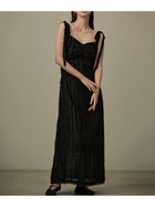 【フレイ アイディー/FRAY I.D】の【WEB限定カラー】フリンジキャミワンピース 人気、トレンドファッション・服の通販 founy(ファニー) ファッション Fashion レディースファッション WOMEN ワンピース Dress キャミワンピース No Sleeve Dresses キャミワンピース Cami Dress ギャザー Gather デコルテ Decolletage トレンド Trend フリンジ Fringe フレア Flare ラップ Wrap リボン Ribbon リュクス Luxe エレガント 上品 Elegant thumbnail BLK[009]|ID: prp329100004551879 ipo3291000000032170917