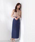 【プロポーション ボディドレッシング/PROPORTION BODY DRESSING】のニュアンス釦付きナロースカート ダークインディゴ1|ID: prp329100004551964 ipo3291000000032711995