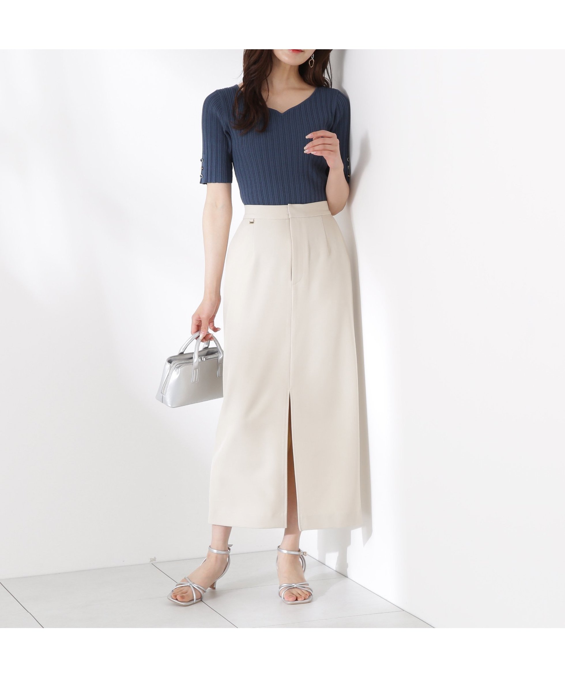 【プロポーション ボディドレッシング/PROPORTION BODY DRESSING】のDカンナロースカート インテリア・キッズ・メンズ・レディースファッション・服の通販 founy(ファニー) 　ファッション　Fashion　レディースファッション　WOMEN　スカート　Skirt　サマー　Summer　スリット　Slit　センター　Center　アイボリー2|ID: prp329100004551968 ipo3291000000032171398