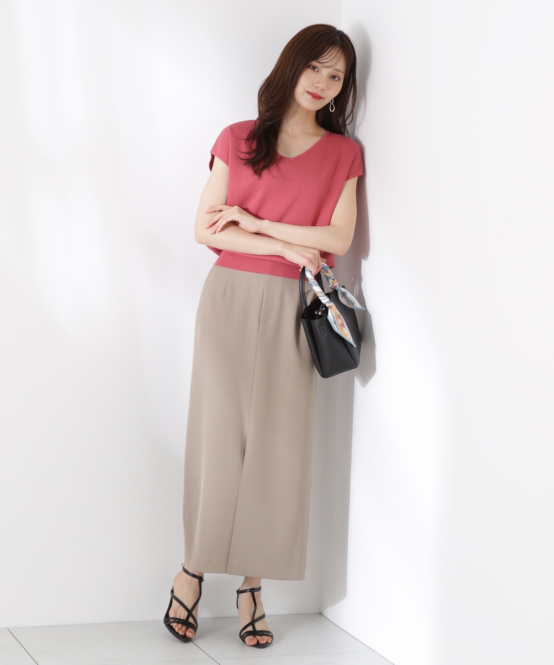 【プロポーション ボディドレッシング/PROPORTION BODY DRESSING】のDカンナロースカート インテリア・キッズ・メンズ・レディースファッション・服の通販 founy(ファニー) 　ファッション　Fashion　レディースファッション　WOMEN　スカート　Skirt　サマー　Summer　スリット　Slit　センター　Center　ブラウン|ID: prp329100004551968 ipo3291000000032171407
