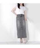 【プロポーション ボディドレッシング/PROPORTION BODY DRESSING】のデニムナロースカート 人気、トレンドファッション・服の通販 founy(ファニー) ファッション Fashion レディースファッション Fashion for Women スカート Skirts ウォッシュ Washed Finish スリット Slit, Slit Detail デニム Denim, Jeans Material thumbnail グレー|ID: prp329100004552000 ipo3291000000033160852
