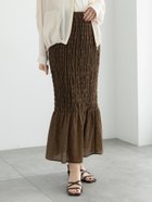 【テチチ/Te chichi】の【松井愛莉着用】ドットシャーリングタイトスカート(セットアップ可)《2025summer catalog item》 ブラウン|ID: prp329100004552087 ipo3291000000033040293