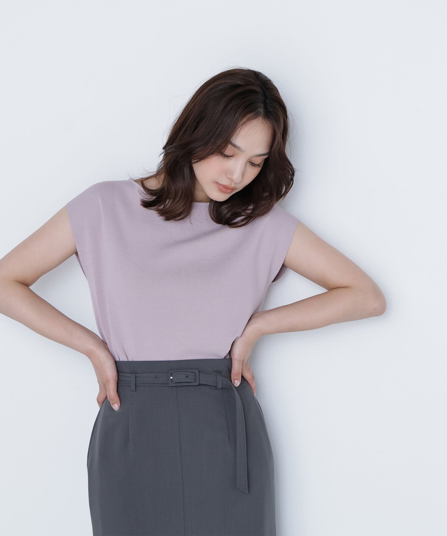 【ナチュラル ビューティー ベーシック/NATURAL BEAUTY BASIC】の総針ベーシックシリーズ ボートネックニット インテリア・キッズ・メンズ・レディースファッション・服の通販 founy(ファニー) 　ファッション　Fashion　レディースファッション　Fashion for Women　トップス・カットソー　Cut & Sew Tops　ニット　Knit Tops & Sweaters　オレンジ　Orange　スリーブ　Sleeve, Long Sleeve / Short Sleeve　フレンチ　French, French Style　ベーシック　Basic, Essential　モックネック　Mock Neck, Short Turtleneck　定番　Standard, Basic Item　ニュアンスピンク|ID: prp329100004552153 ipo3291000000032899095