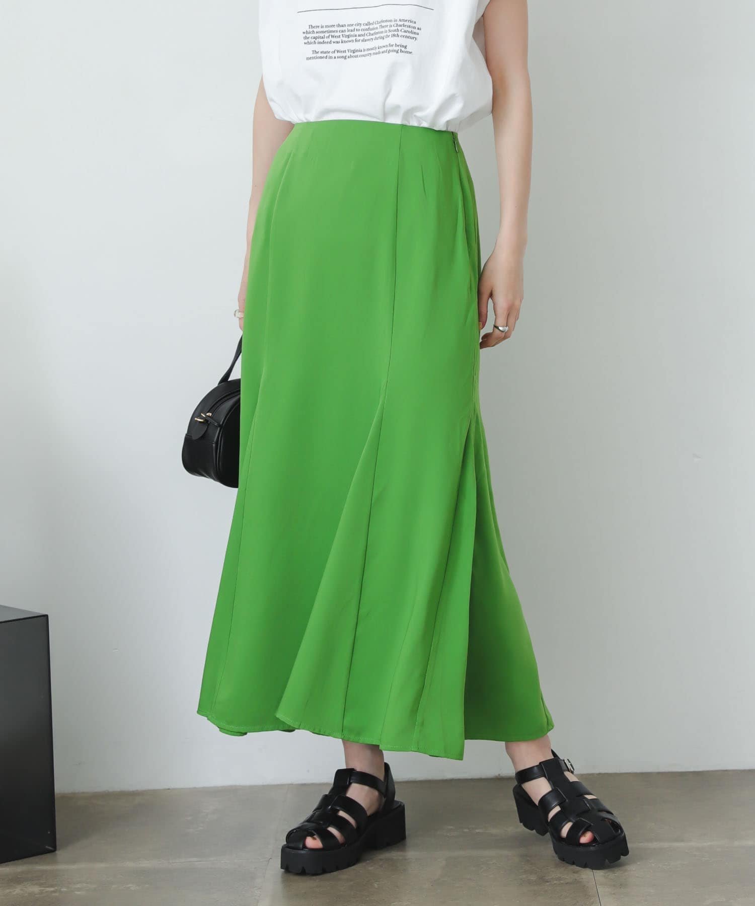 【センスオブプレイス/SENSE OF PLACE by URBAN RESEARCH】のマーメイドナロースカート インテリア・キッズ・メンズ・レディースファッション・服の通販 founy(ファニー) 　ファッション　Fashion　レディースファッション　WOMEN　スカート　Skirt　クロップド　Cropped　トレンド　Trend　バランス　Balance　マーメイド　Mermaid　リラックス　Relax　GREEN|ID: prp329100004552166 ipo3291000000032304079